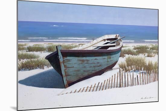 Blue Boat on Beach-Zhen-Huan Lu-Mounted Giclee Print