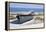 Blue Boat on Beach-Zhen-Huan Lu-Framed Premier Image Canvas