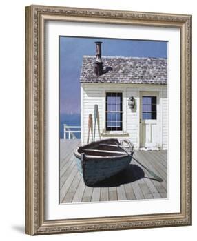 Blue Boat on Deck-Zhen-Huan Lu-Framed Photographic Print