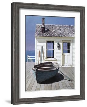 Blue Boat on Deck-Zhen-Huan Lu-Framed Photographic Print