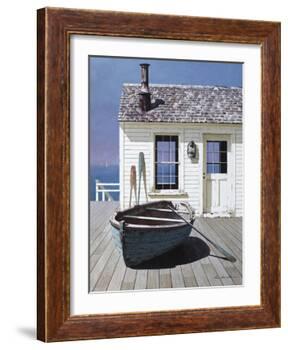 Blue Boat on Deck-Zhen-Huan Lu-Framed Photographic Print