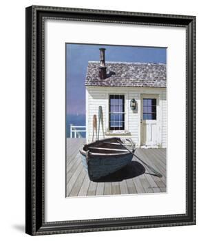 Blue Boat on Deck-Zhen-Huan Lu-Framed Photographic Print