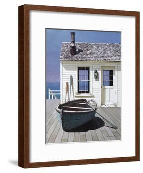 Blue Boat on Deck-Zhen-Huan Lu-Framed Photographic Print