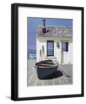 Blue Boat on Deck-Zhen-Huan Lu-Framed Photographic Print