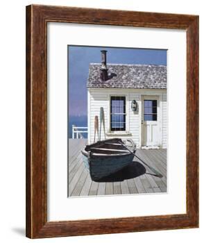 Blue Boat on Deck-Zhen-Huan Lu-Framed Photographic Print
