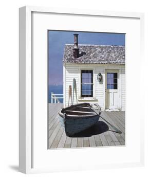 Blue Boat on Deck-Zhen-Huan Lu-Framed Photographic Print