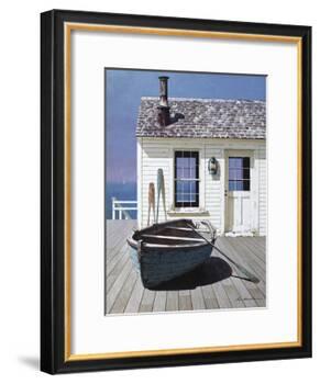 Blue Boat on Deck-Zhen-Huan Lu-Framed Photographic Print
