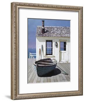 Blue Boat on Deck-Zhen-Huan Lu-Framed Photographic Print
