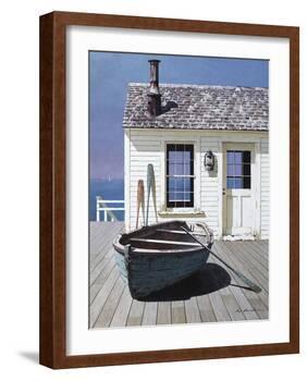 Blue Boat on Deck-Zhen-Huan Lu-Framed Photographic Print