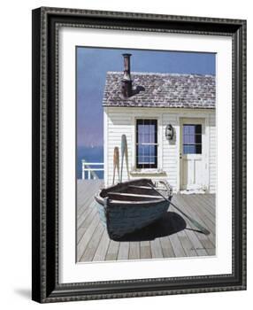 Blue Boat on Deck-Zhen-Huan Lu-Framed Photographic Print