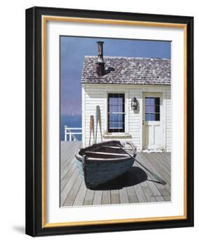 Blue Boat on Deck-Zhen-Huan Lu-Framed Photographic Print