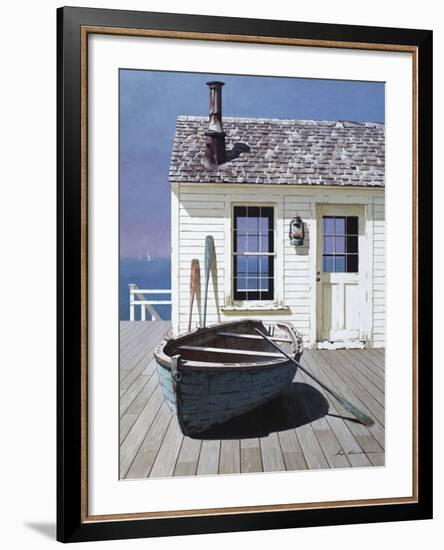 Blue Boat on Deck-Zhen-Huan Lu-Framed Photographic Print