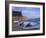 Blue Boat on Shore with the Harbour of Le Fret Behind, Brittany, France, Europe-Thouvenin Guy-Framed Photographic Print