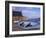 Blue Boat on Shore with the Harbour of Le Fret Behind, Brittany, France, Europe-Thouvenin Guy-Framed Photographic Print