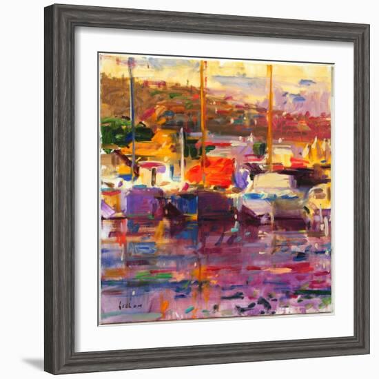 Blue Boat, St Tropez-Peter Graham-Framed Giclee Print