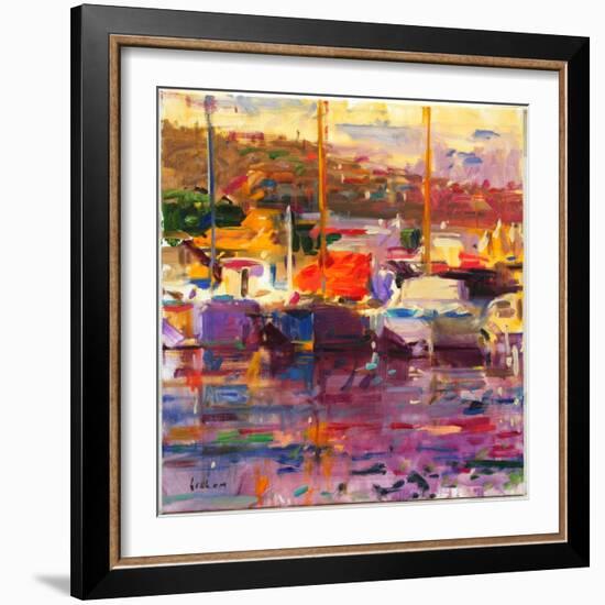 Blue Boat, St Tropez-Peter Graham-Framed Giclee Print