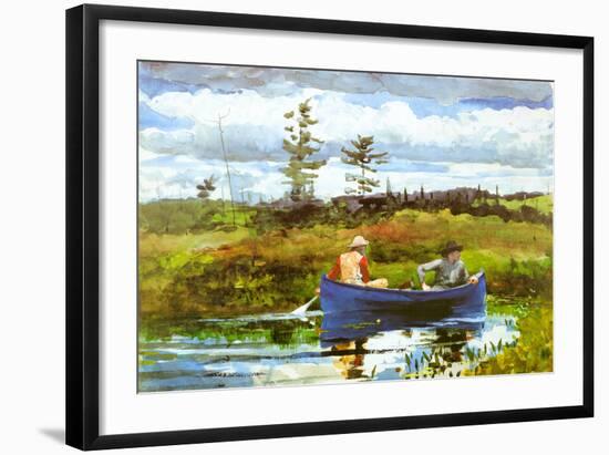 Blue Boat-Winslow Homer-Framed Art Print