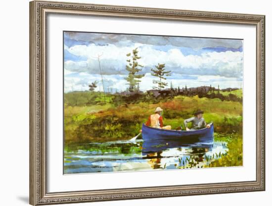 Blue Boat-Winslow Homer-Framed Art Print