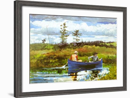 Blue Boat-Winslow Homer-Framed Art Print