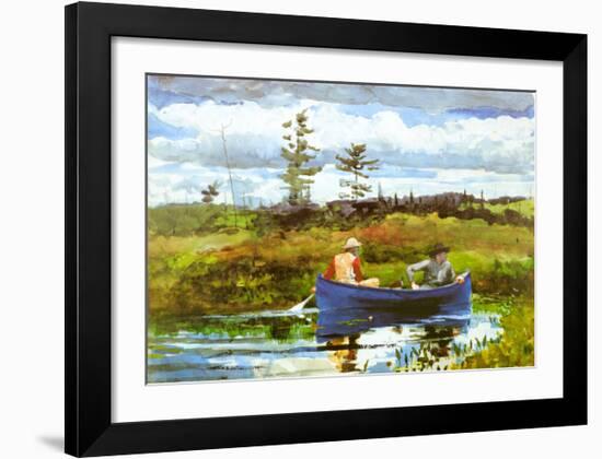 Blue Boat-Winslow Homer-Framed Art Print