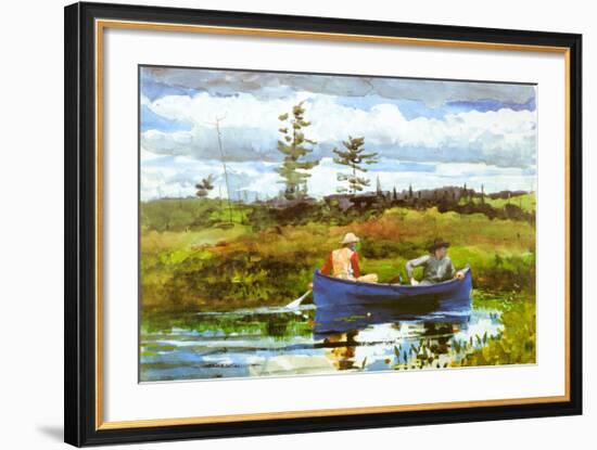 Blue Boat-Winslow Homer-Framed Art Print