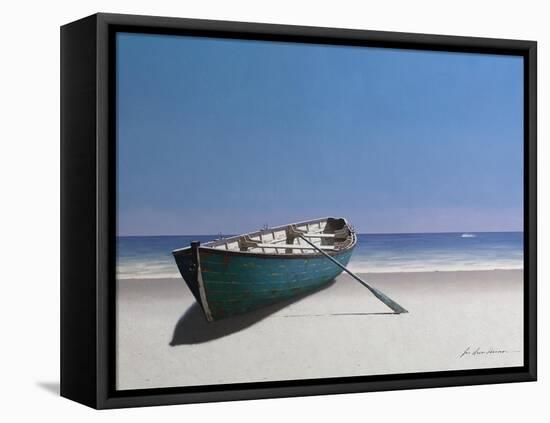 Blue Boat-Zhen-Huan Lu-Framed Premier Image Canvas