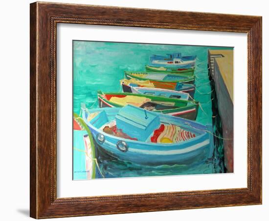 Blue Boats, 2003-William Ireland-Framed Giclee Print