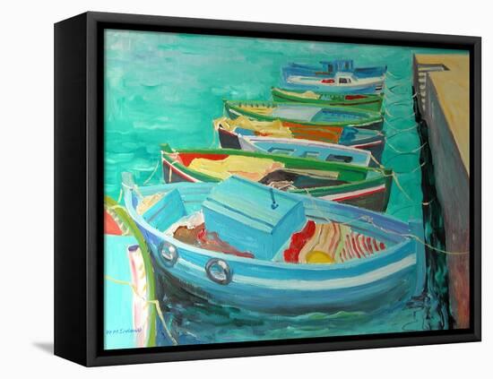 Blue Boats, 2003-William Ireland-Framed Premier Image Canvas