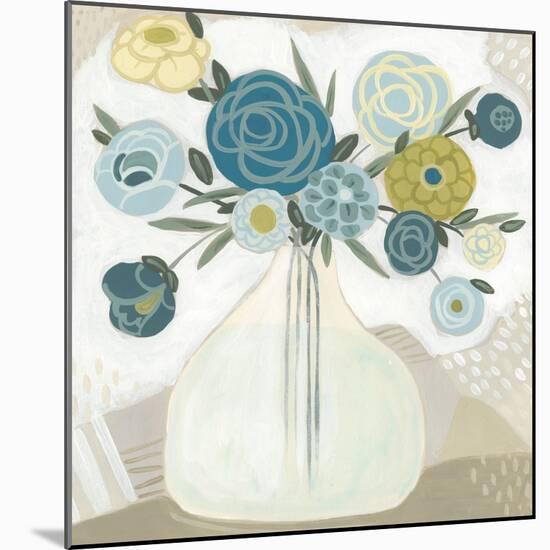 Blue Bohemian Bouquet II-June Erica Vess-Mounted Art Print