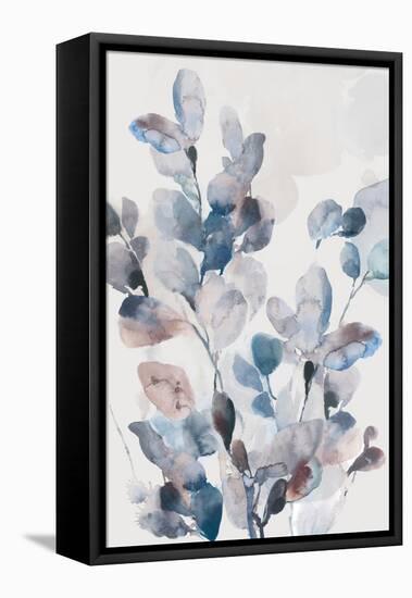 Blue Boho Leaves II-Asia Jensen-Framed Stretched Canvas