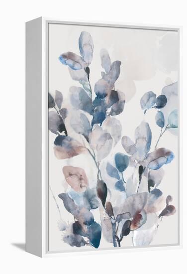 Blue Boho Leaves II-Asia Jensen-Framed Stretched Canvas