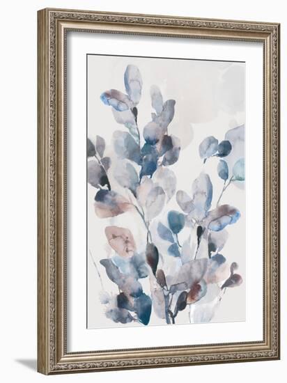 Blue Boho Leaves II-Asia Jensen-Framed Art Print