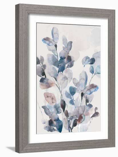 Blue Boho Leaves II-Asia Jensen-Framed Art Print