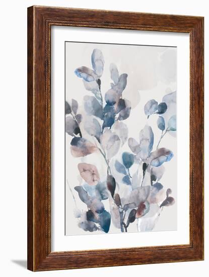 Blue Boho Leaves II-Asia Jensen-Framed Art Print