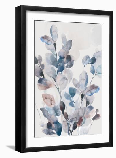 Blue Boho Leaves II-Asia Jensen-Framed Art Print