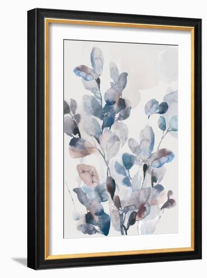 Blue Boho Leaves II-Asia Jensen-Framed Art Print