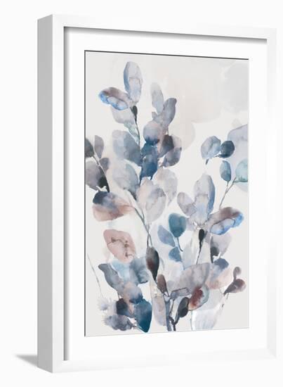 Blue Boho Leaves II-Asia Jensen-Framed Premium Giclee Print