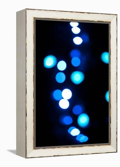 Blue Bokeh I-Erin Berzel-Framed Premier Image Canvas