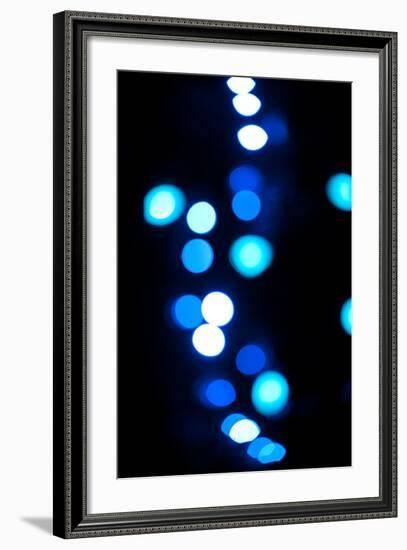 Blue Bokeh I-Erin Berzel-Framed Photographic Print