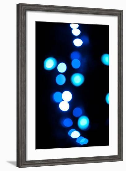 Blue Bokeh I-Erin Berzel-Framed Photographic Print