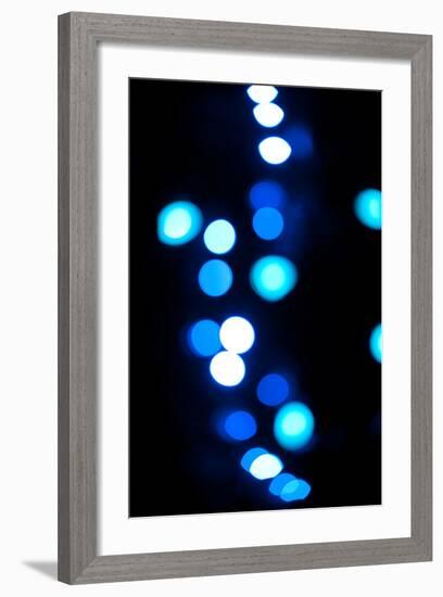 Blue Bokeh I-Erin Berzel-Framed Photographic Print