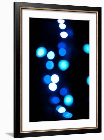 Blue Bokeh I-Erin Berzel-Framed Photographic Print