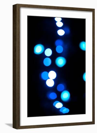 Blue Bokeh I-Erin Berzel-Framed Photographic Print