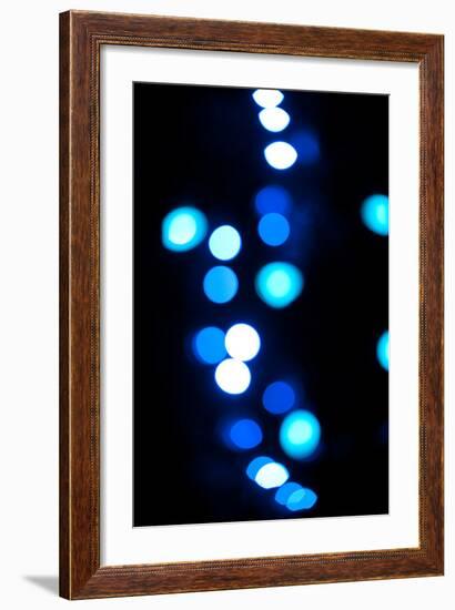 Blue Bokeh I-Erin Berzel-Framed Photographic Print