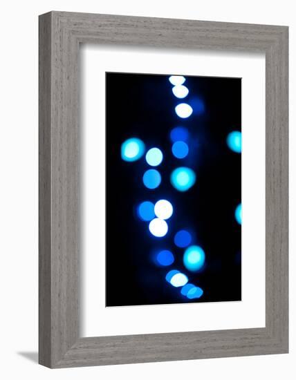 Blue Bokeh I-Erin Berzel-Framed Photographic Print