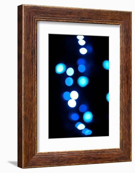 Blue Bokeh I-Erin Berzel-Framed Photographic Print