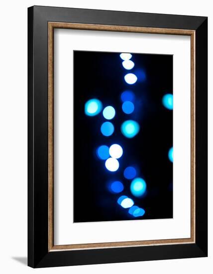 Blue Bokeh I-Erin Berzel-Framed Photographic Print