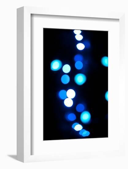 Blue Bokeh I-Erin Berzel-Framed Photographic Print