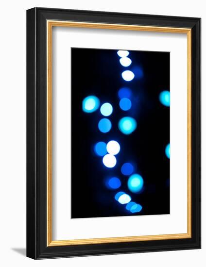 Blue Bokeh I-Erin Berzel-Framed Photographic Print