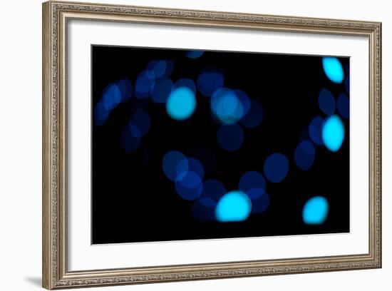 Blue Bokeh II-Erin Berzel-Framed Photographic Print